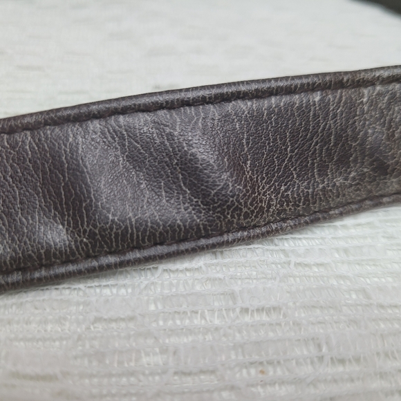 Genuine Leather & Vinyl Shoulder Messenger Bag - Picture 11 of 11